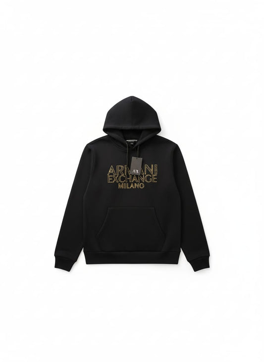 ARMANI EXCHANGE Ember Noir Luxe Fit Graphic Hoodie