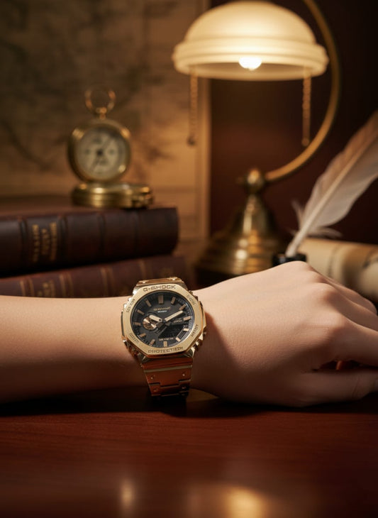 G-SHOCK Sunburst Gold Premium Analog-Digital Timepiece