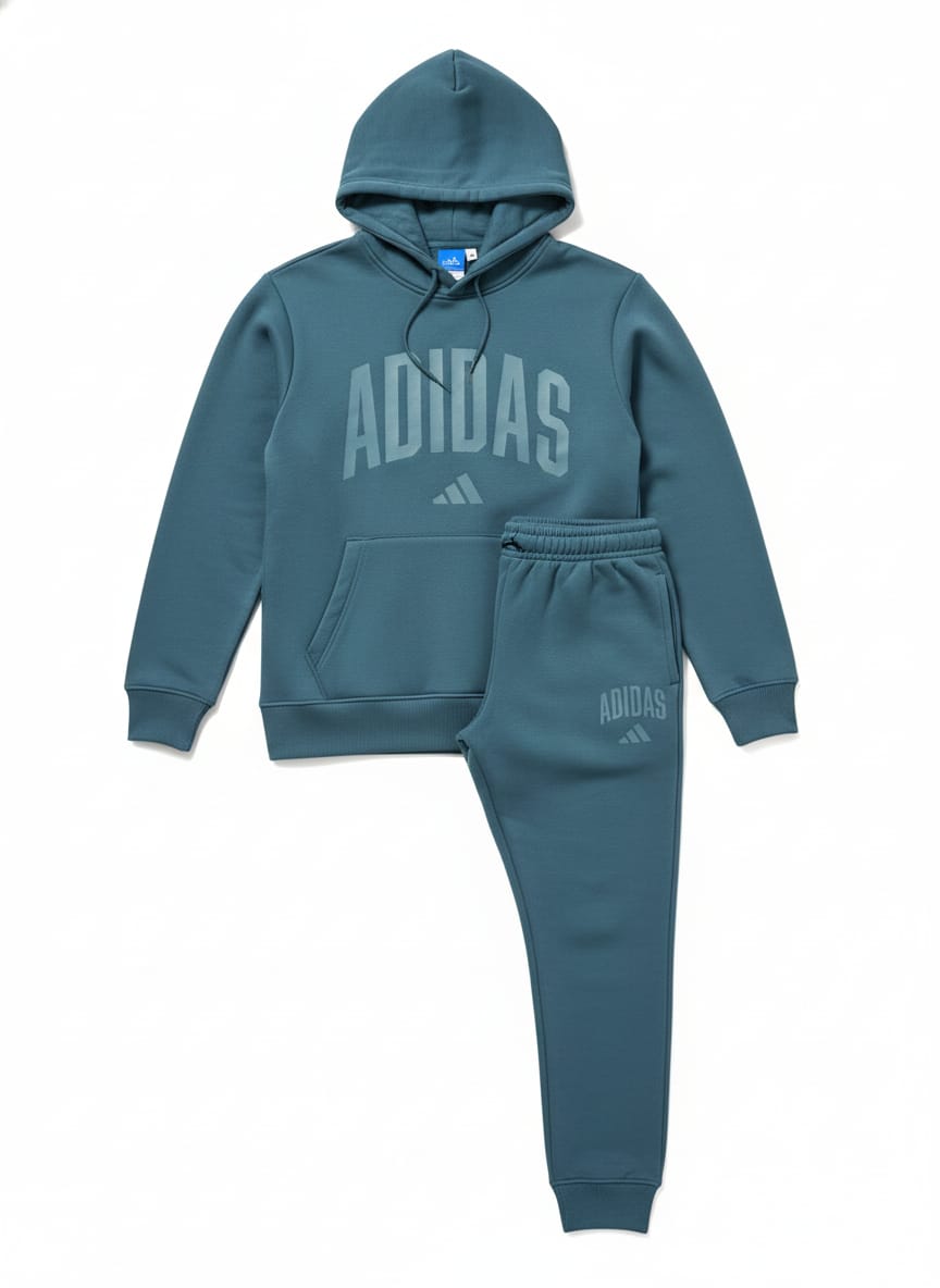 ADIDAS Essentials Fleece Hoodie and Jogger Set in Teal