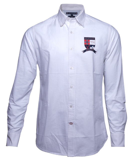 TOMMY HILFIGER Frosted Pearl Slim Fit Long Sleeve Shirt