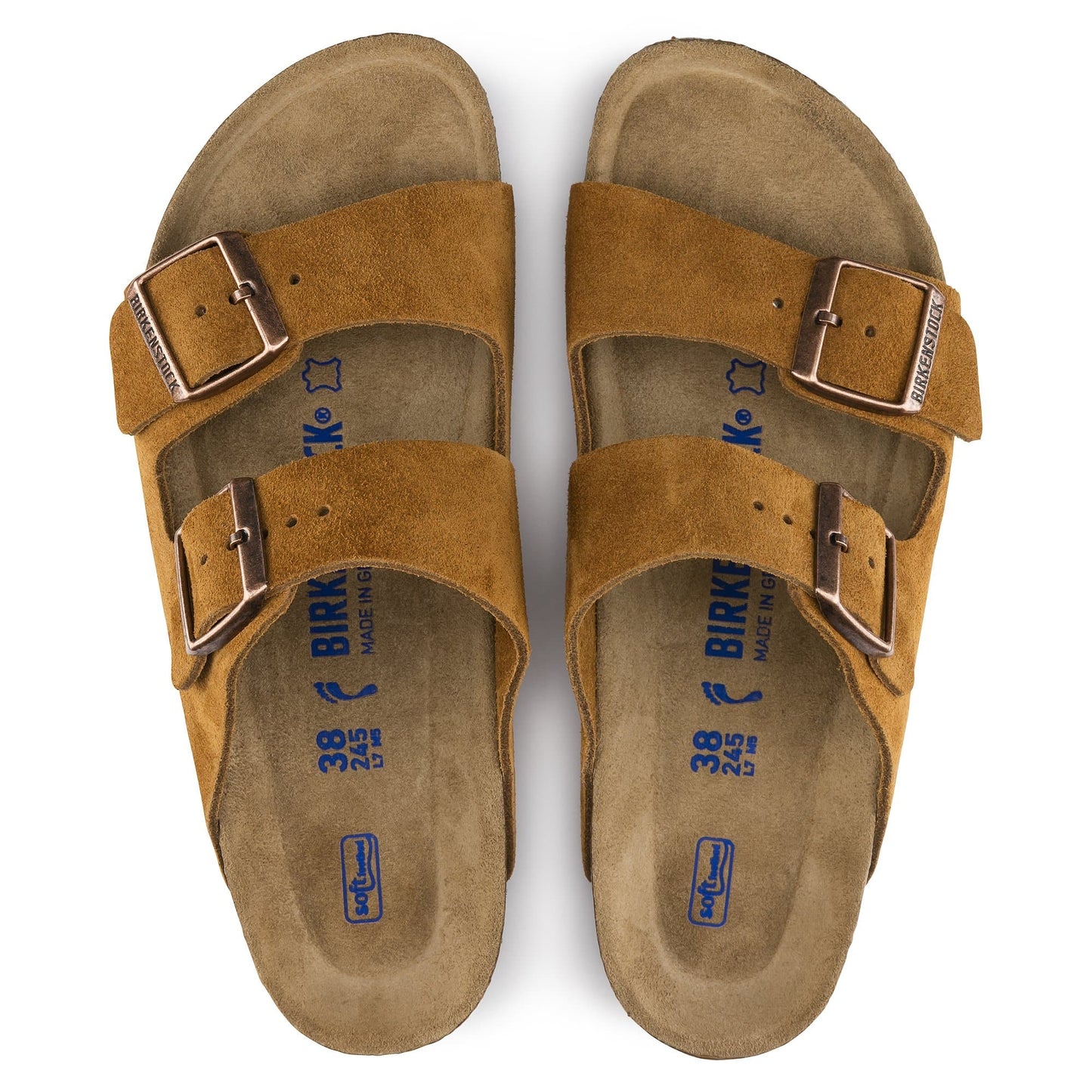 BIRKENSTOCK Rustic Chestnut Classic Fit Arizona Birko Flor Sandals