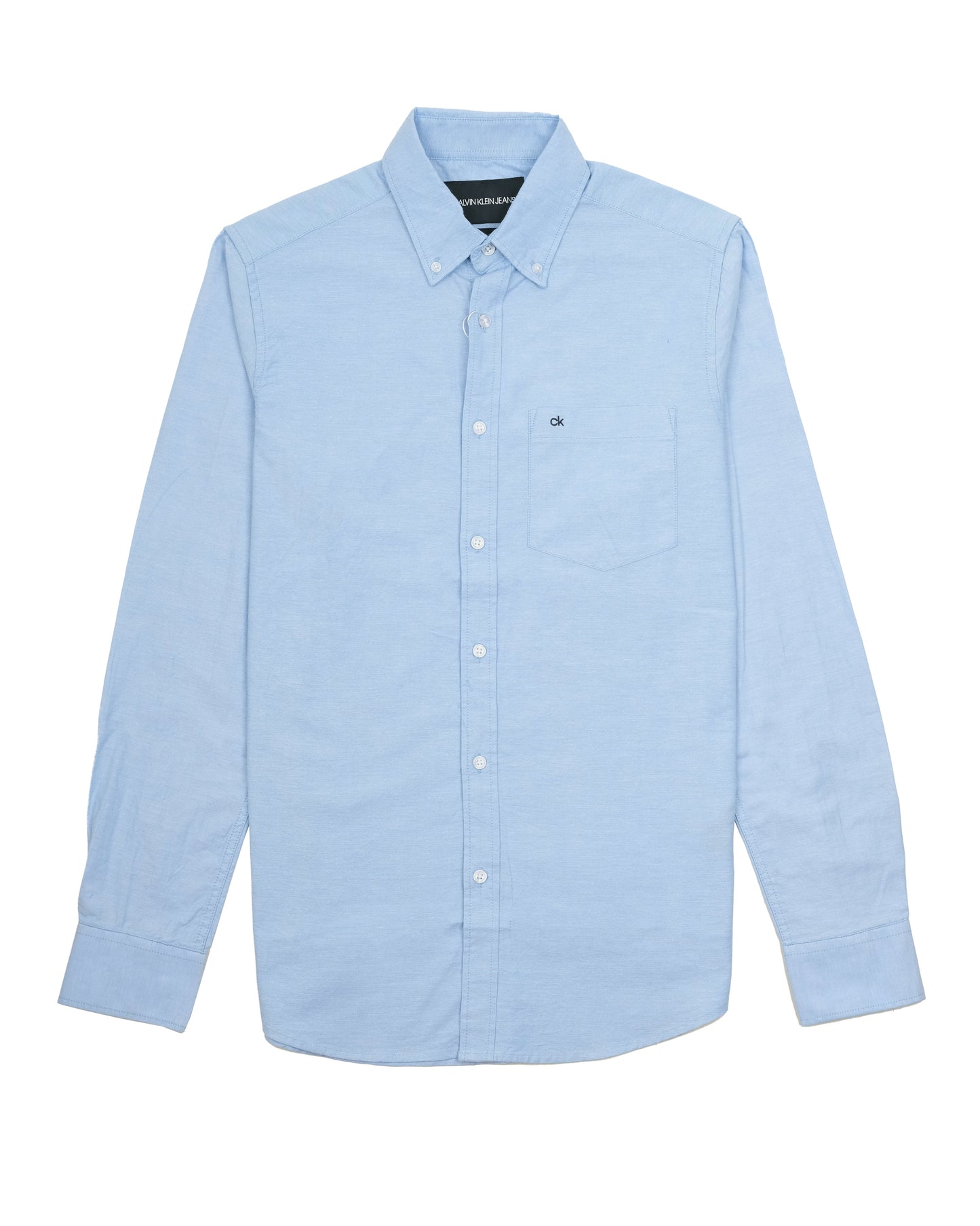 CALVIN KLEIN Light Blue Oxford Long Sleeve Button-Down Shirt