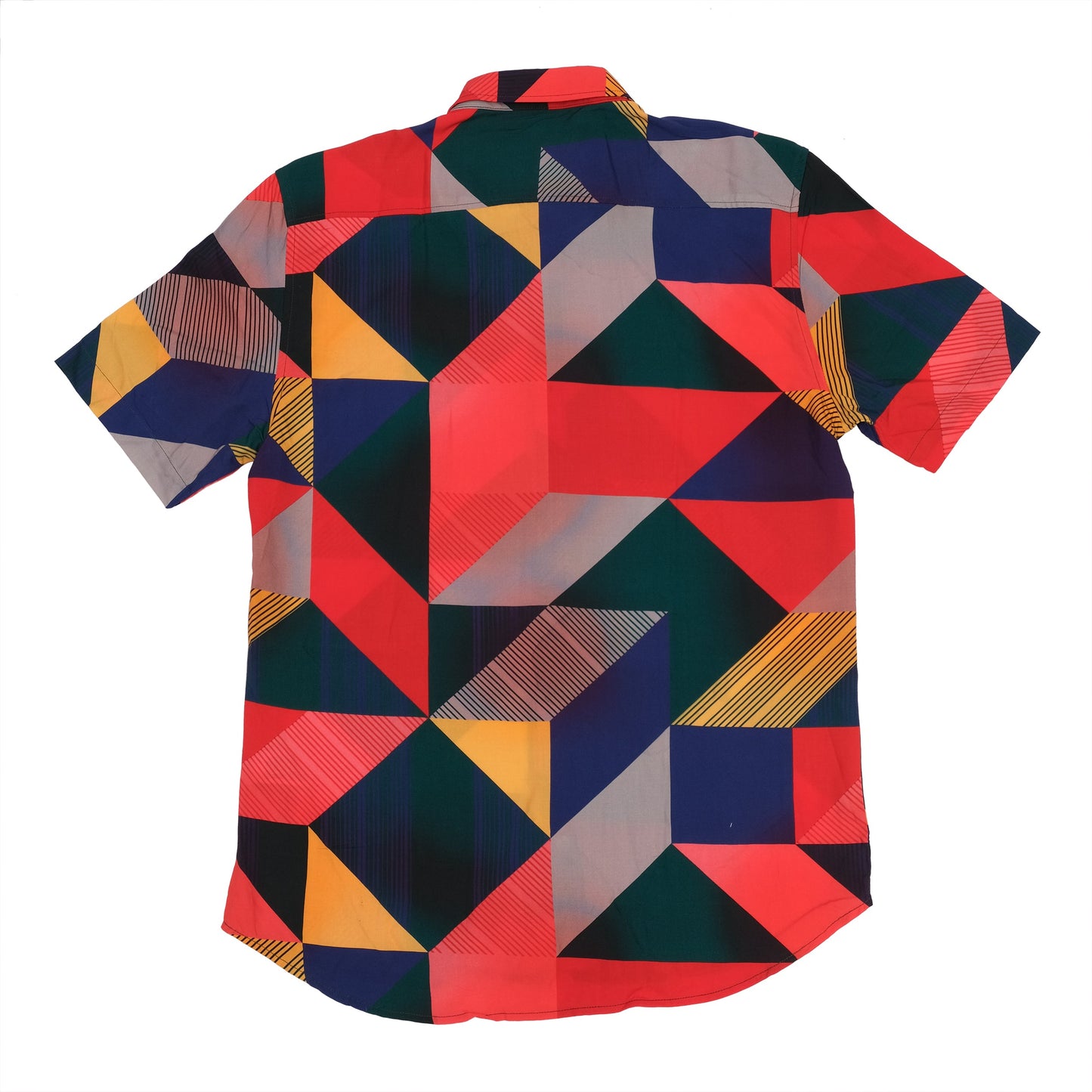 ZARA Vibrant Mosaic Slim Fit Short Sleeve Shirt