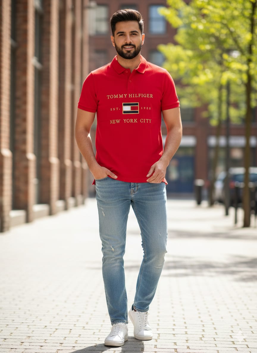 Tommy Hilfiger New York City Logo Polo Shirt