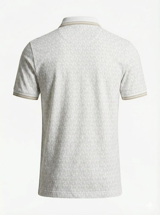 MICHAEL KORS Serene Pearl Tailored Fit Short Sleeve Piqué Polo Shirt