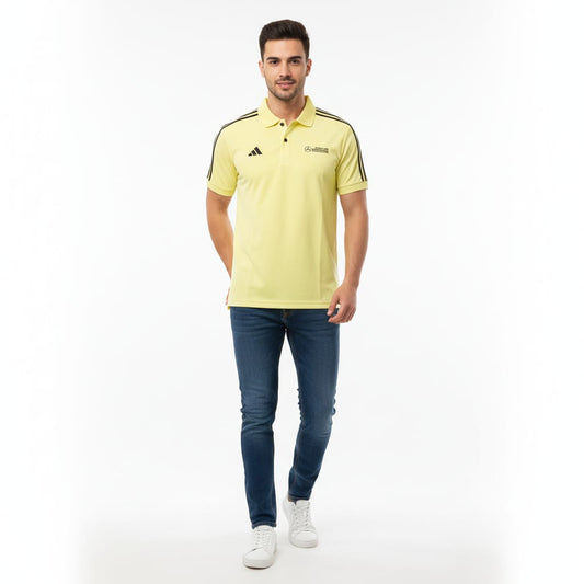 ADIDAS Radiant Citrus Tailored Fit Short Sleeve Piqué Polo Shirt
