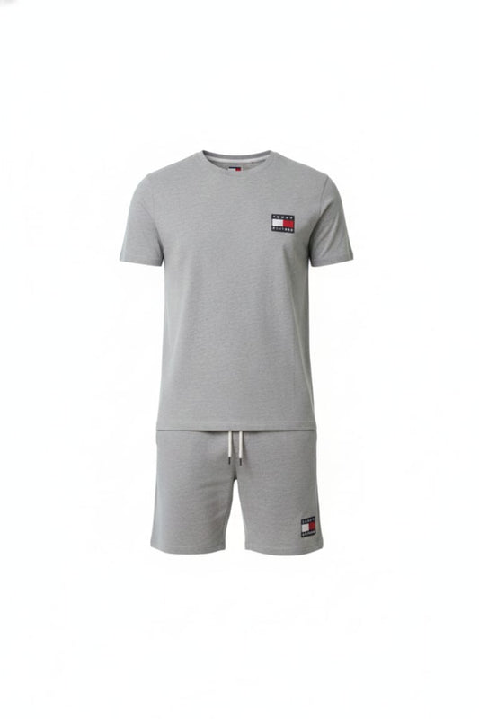TOMMY HILFIGER Tranquil Ash Casual Fit Short Sleeve Lounge Set