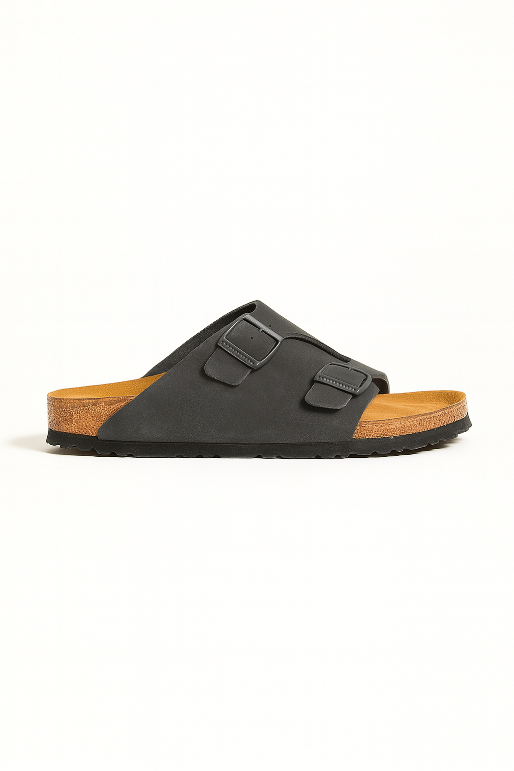 BIRKENSTOCK Obsidian Slate Classic Double Buckle Slide Sandals