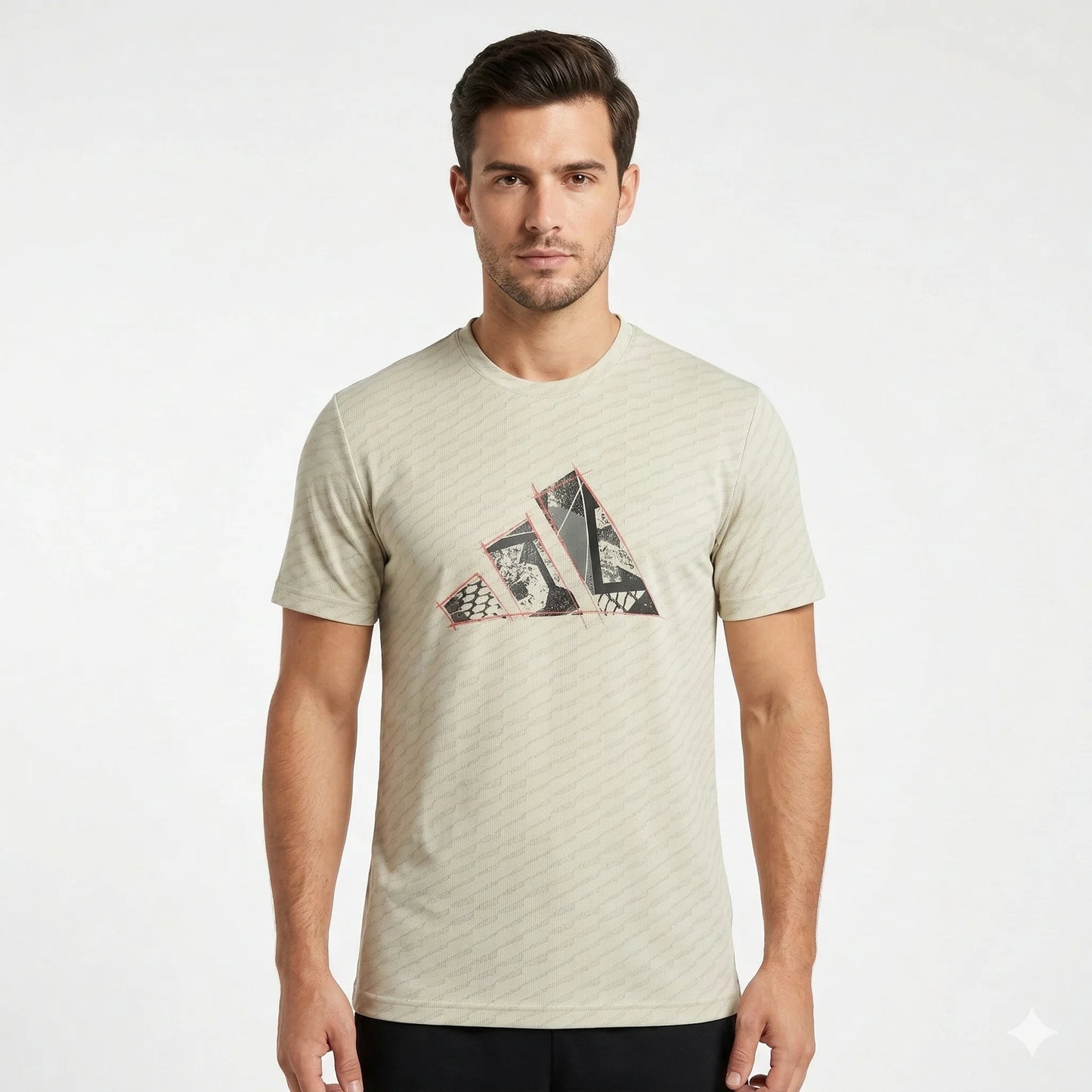 ADIDAS Sandstorm Sage Tailored Fit Short Sleeve Dri-Fit Tee