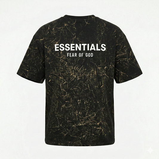 ESSENTIALS Bold Obsidian Drop Shoulder Short Sleeve T-Shirt