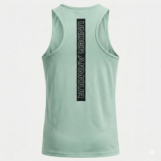 UNDER ARMOUR Serene Aqua Athletic Fit Sleeveless Performance Tank Top