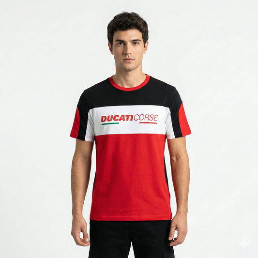 DUCATI Vibrant Crimson Classic Fit Short Sleeve T-Shirt