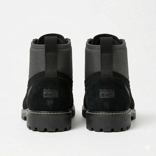 ONITSUKA TIGER Charcoal Mist Rugged Fit Suede and Mesh Hiking Boots