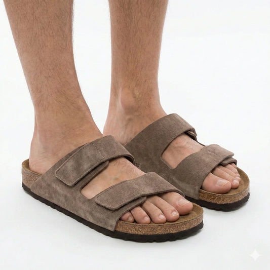 BIRKENSTOCK Twilight Pebble Luxe Double Strap Slide Sandals