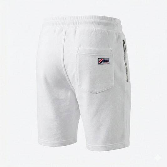 SUPERDRY Frosted Pearl Laid-Back Fit Signature Logo Sweat Shorts