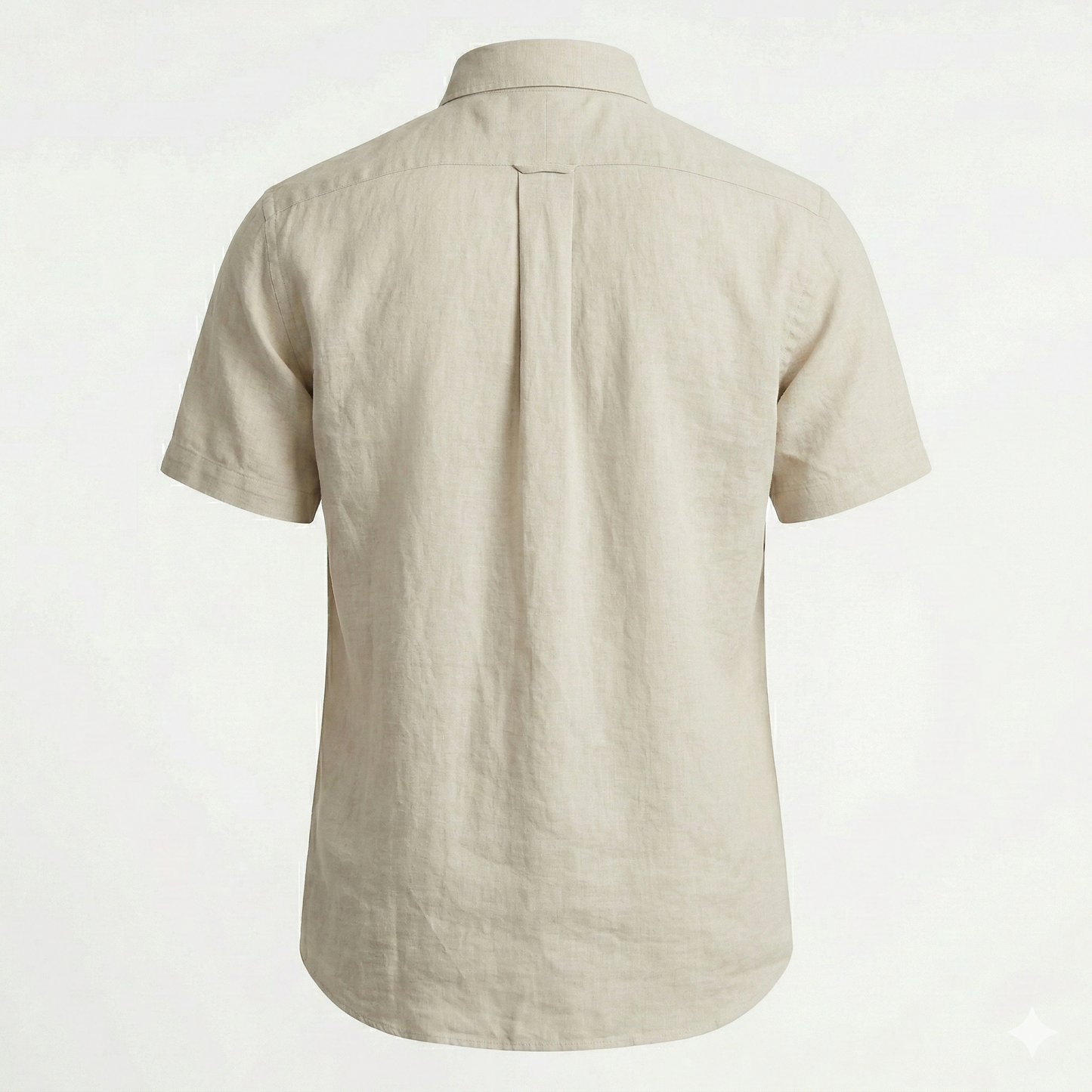 POLO Serene Sand Classic Fit Short Sleeve Linen Shirt