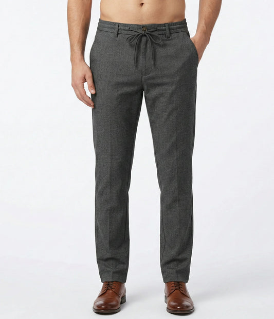 LACOSTE Urban Slate Effortless Fit Linen Trousers