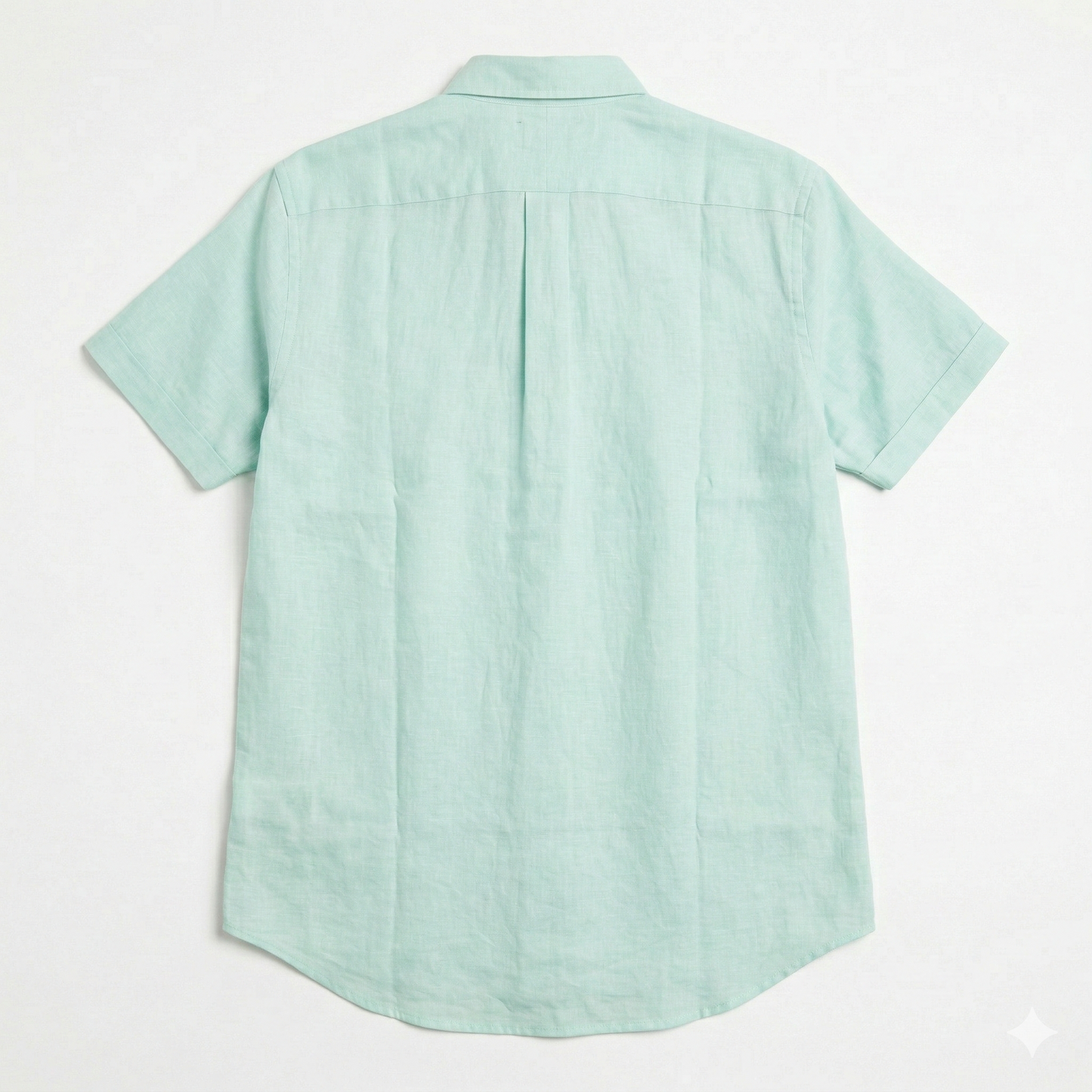 POLO RALPH LAUREN Serene Aqua Classic Fit Short Sleeve Linen Shirt