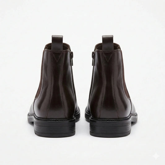 DIESEL Ember Espresso Refined Fit Luxe Leather Chelsea Boots