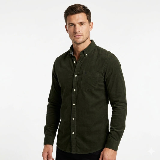 U.S. POLO ASSN. Opulent Sable Umber Tailored Fit Long Sleeve Button-Up Shirt