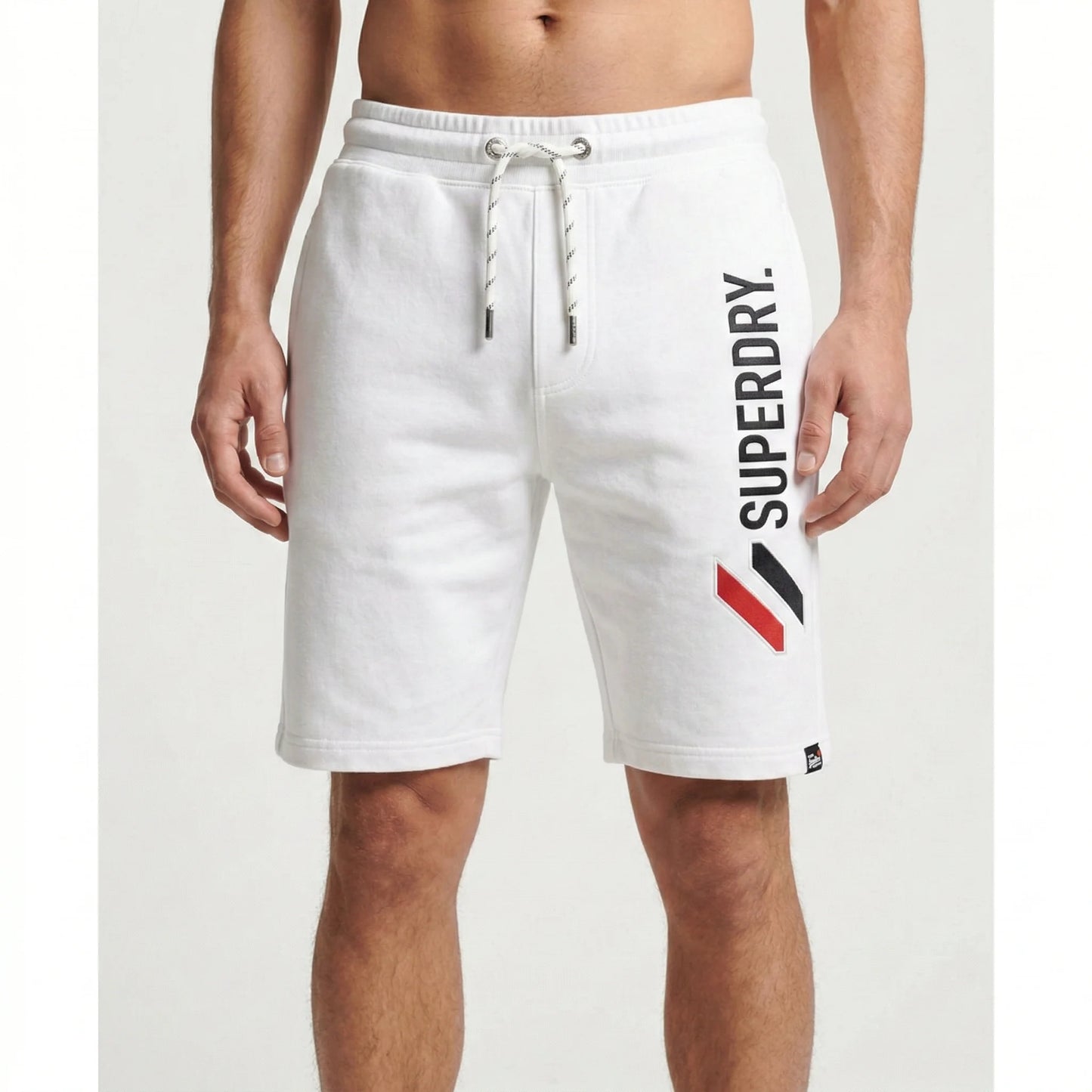 SUPERDRY Frosted Pearl Laid-Back Fit Signature Logo Sweat Shorts