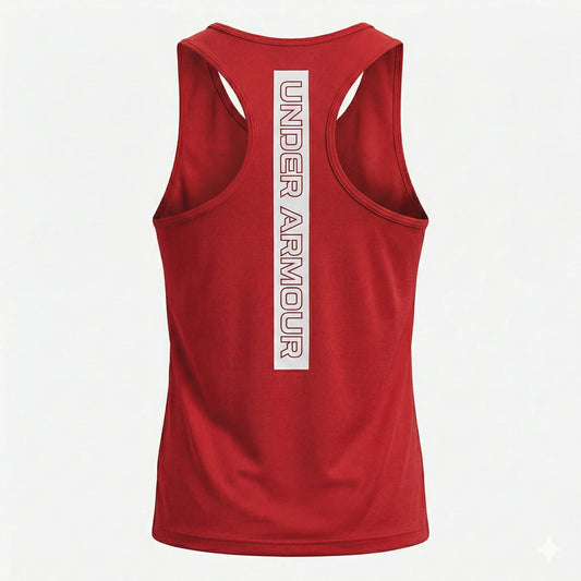 UNDER ARMOUR Luminous Tangerine Athletic Fit Sleeveless Tank Top