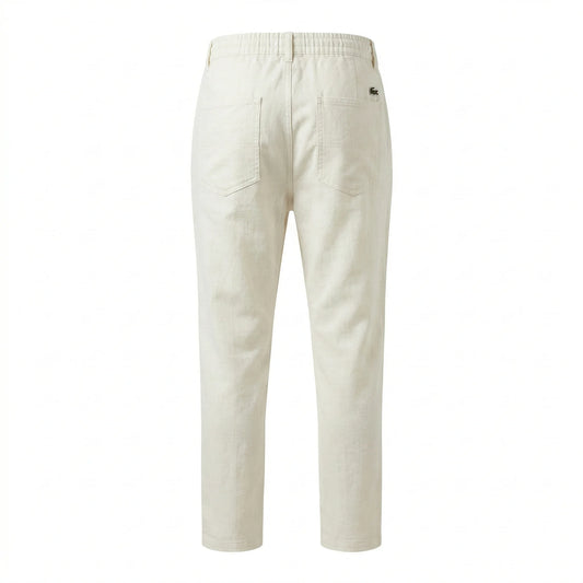 LACOSTE Whispering Pearl Easy Fit Linen-Blend Trousers