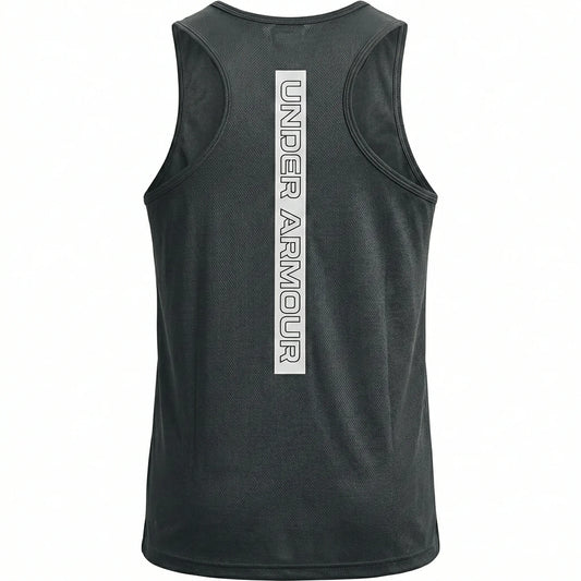 UNDER ARMOUR Celestial Slate Athletic Fit Sleeveless Training Tank Top