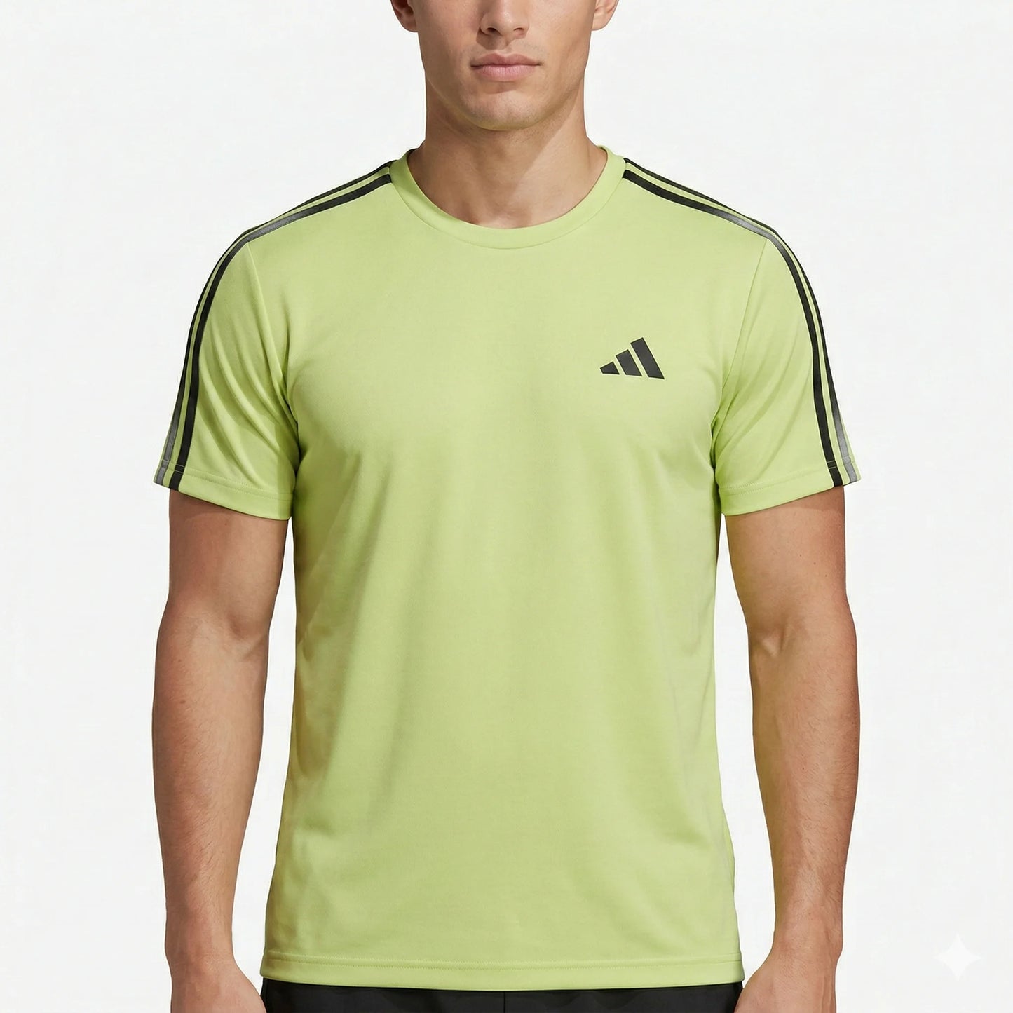 ADIDAS Vibrant Lime Athletic Fit Short Sleeve DRI-FIT Tee