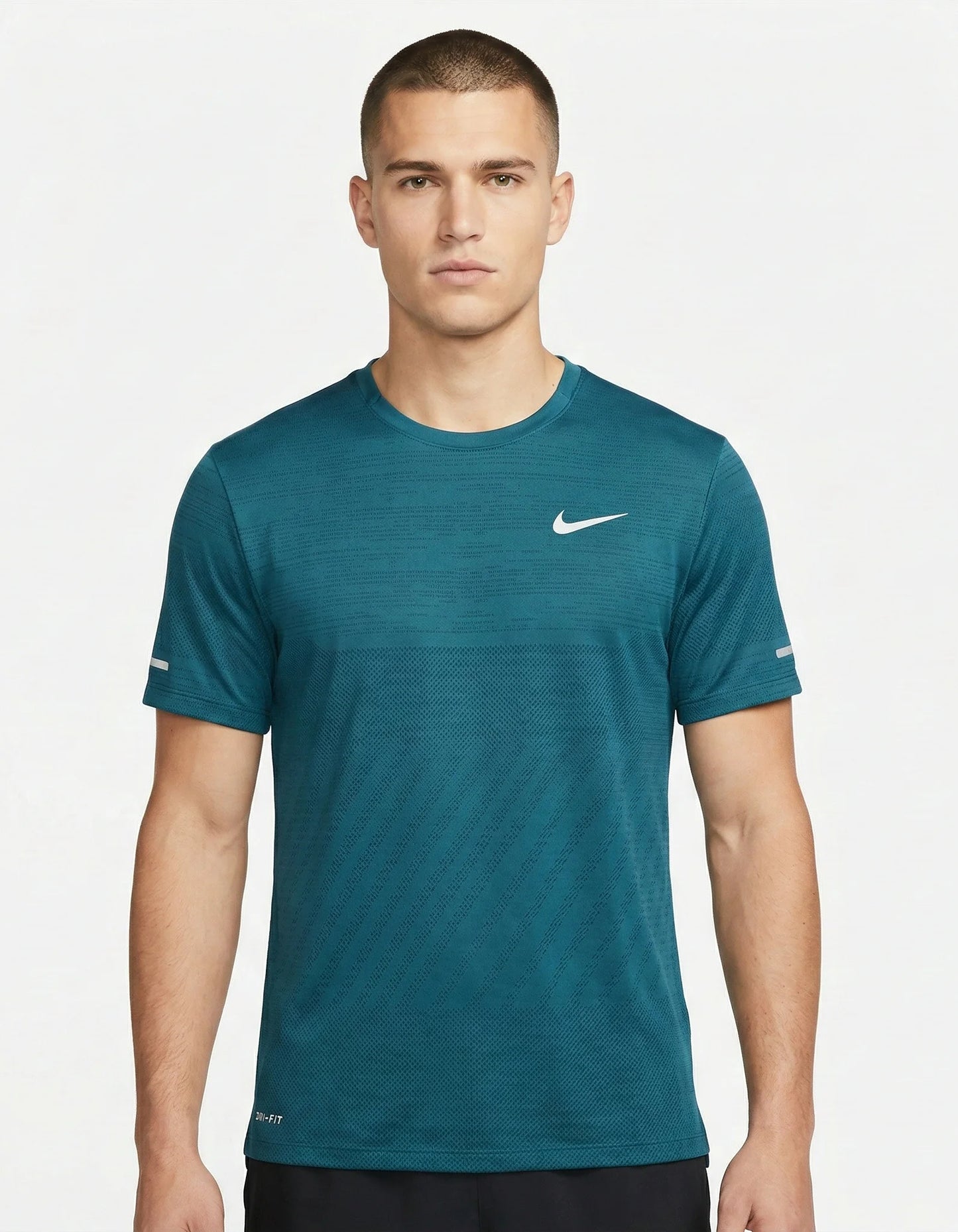 NIKE Oceanic Teal Athletic Fit Short Sleeve Dri-FIT Tee