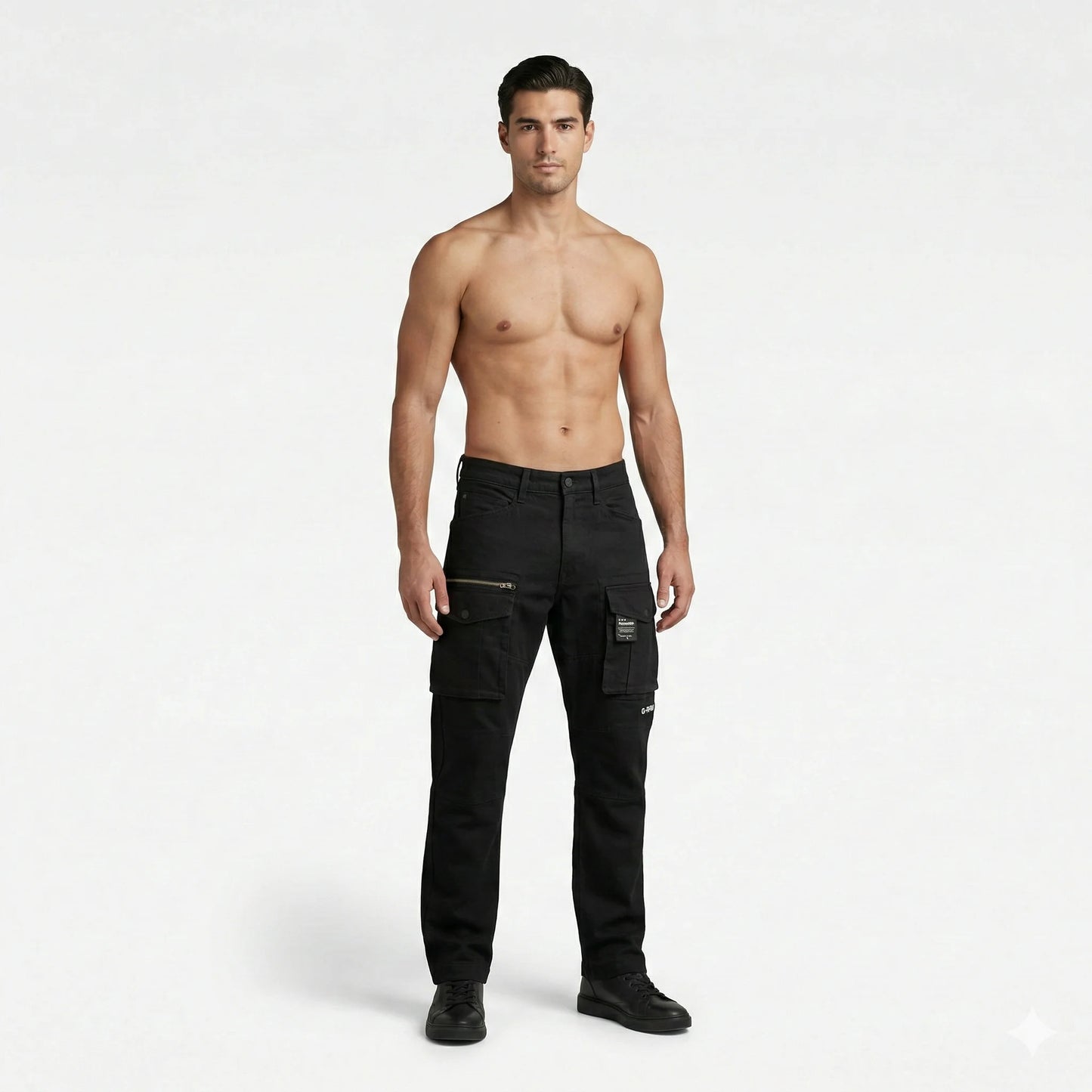 G-STAR RAW Obsidian Shadow Tailored Fit Cargo Pants with Zipper Accents