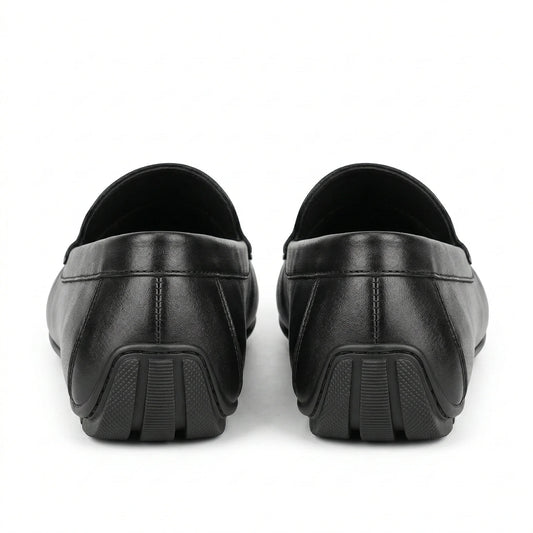 BLACKBERRY Obsidian Glint Sleek Leather Slip-On Loafers