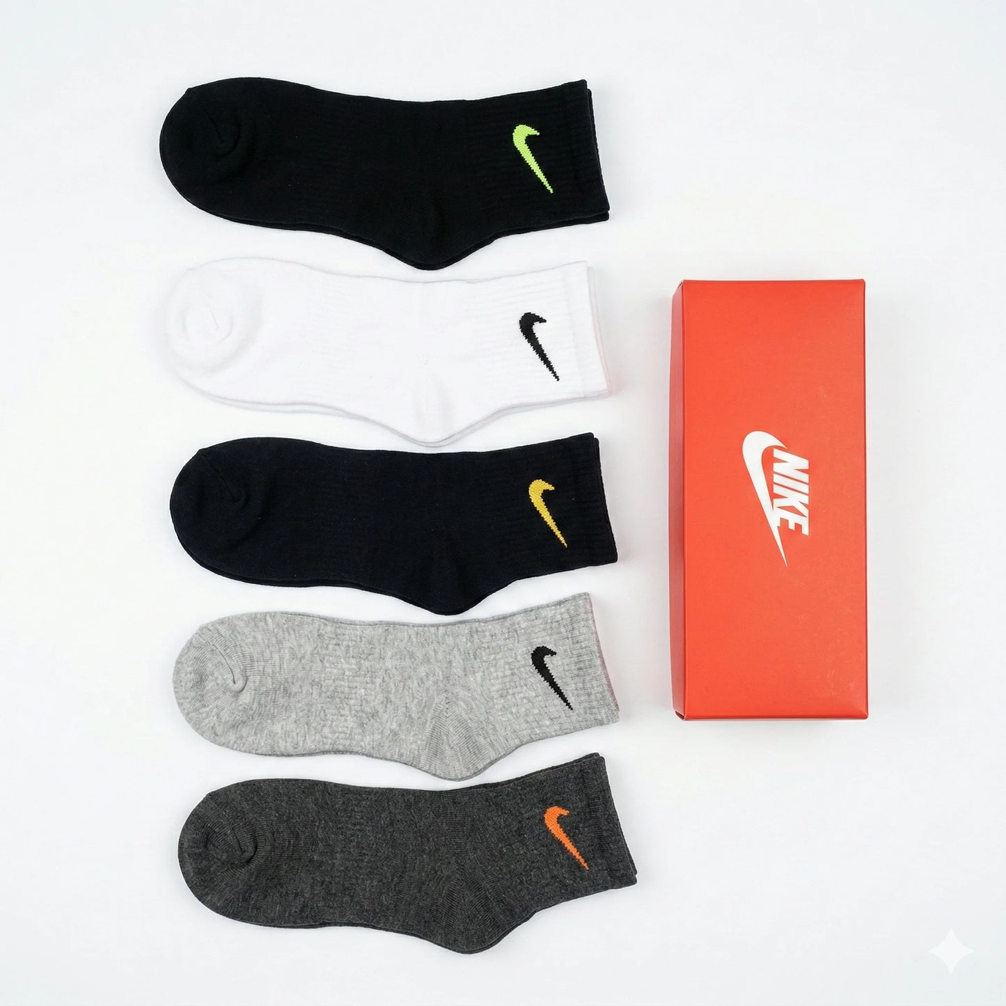 NIKE Vibrant Prism Performance Crew Socks - Set of 5
