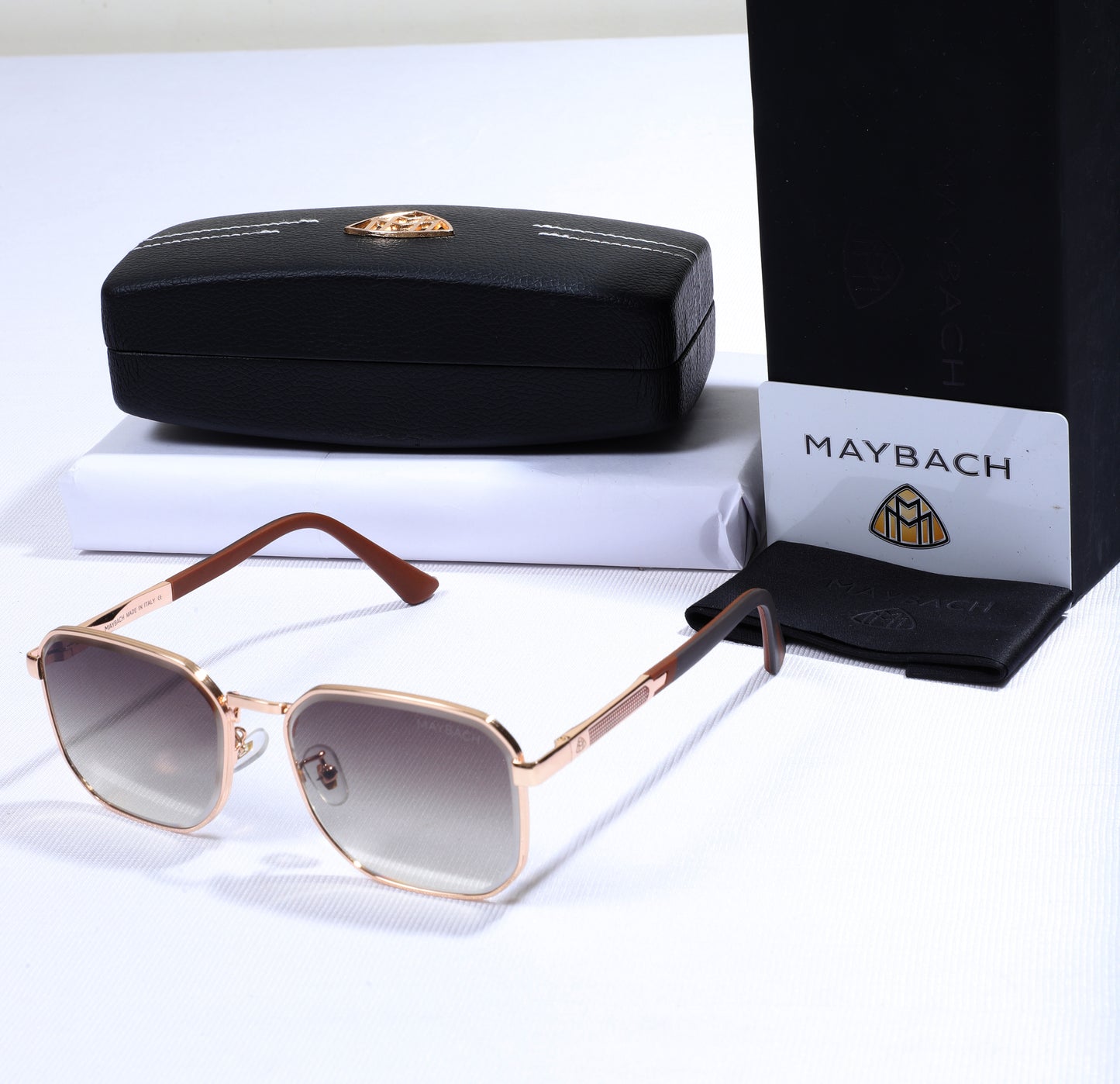 MAYBACH Opulent Rose Quartz Luxe Gradient Square Sunglasses