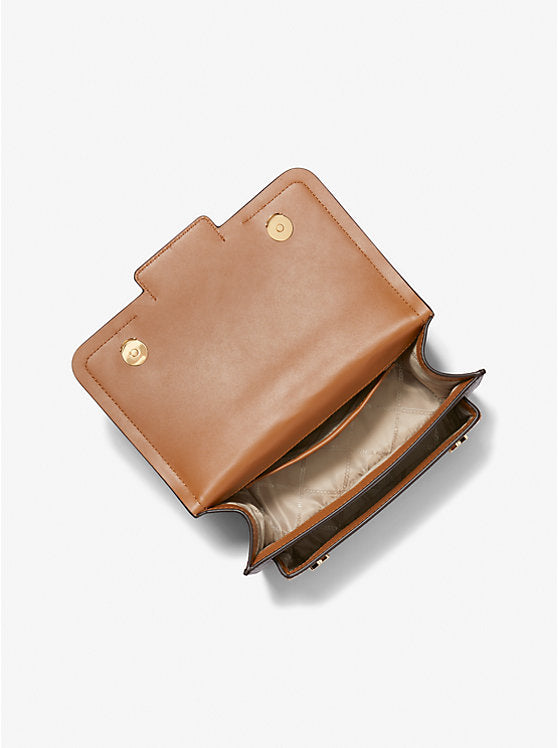 MICHAEL KORS Radiant Amber Luxe Monogram Crossbody Bag