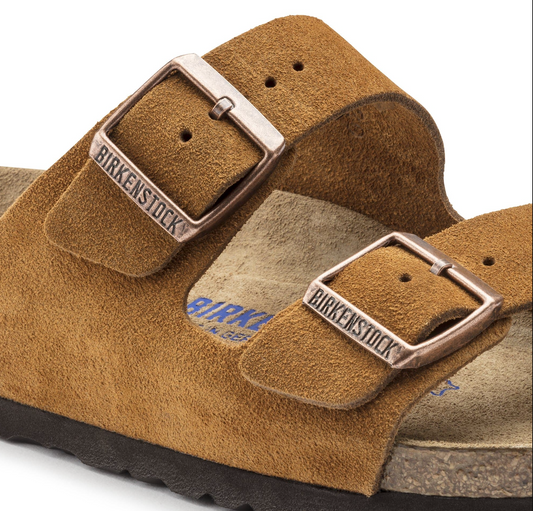 BIRKENSTOCK Untamed Sable Umber Luxe Suede Arizona Sandals