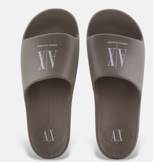 A|X ARMANI EXCHANGE Terra Cotta Luxe Casual Slide Sandals