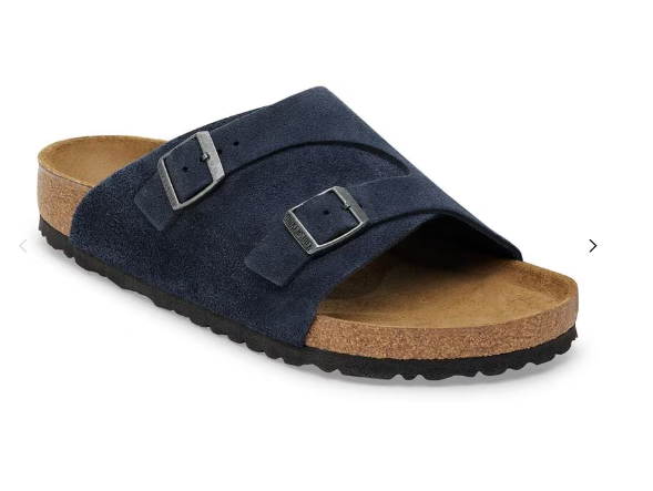 BIRKENSTOCK Celestial Azure Luxe Suede Arizona Sandals