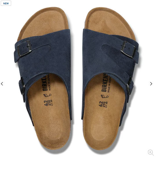 BIRKENSTOCK Celestial Azure Luxe Suede Arizona Sandals