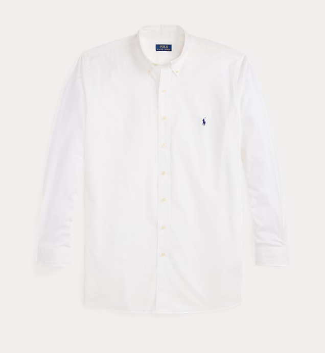 POLO RALPH LAUREN Ethereal Ivory Classic Fit Long Sleeve Oxford Dress Shirt