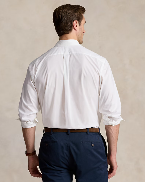 POLO RALPH LAUREN Ethereal Ivory Classic Fit Long Sleeve Oxford Dress Shirt