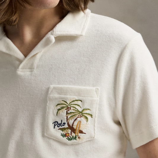 POLO CLASSIC Creamy Almond Slim Fit Short Sleeve Piqué T-Shirt