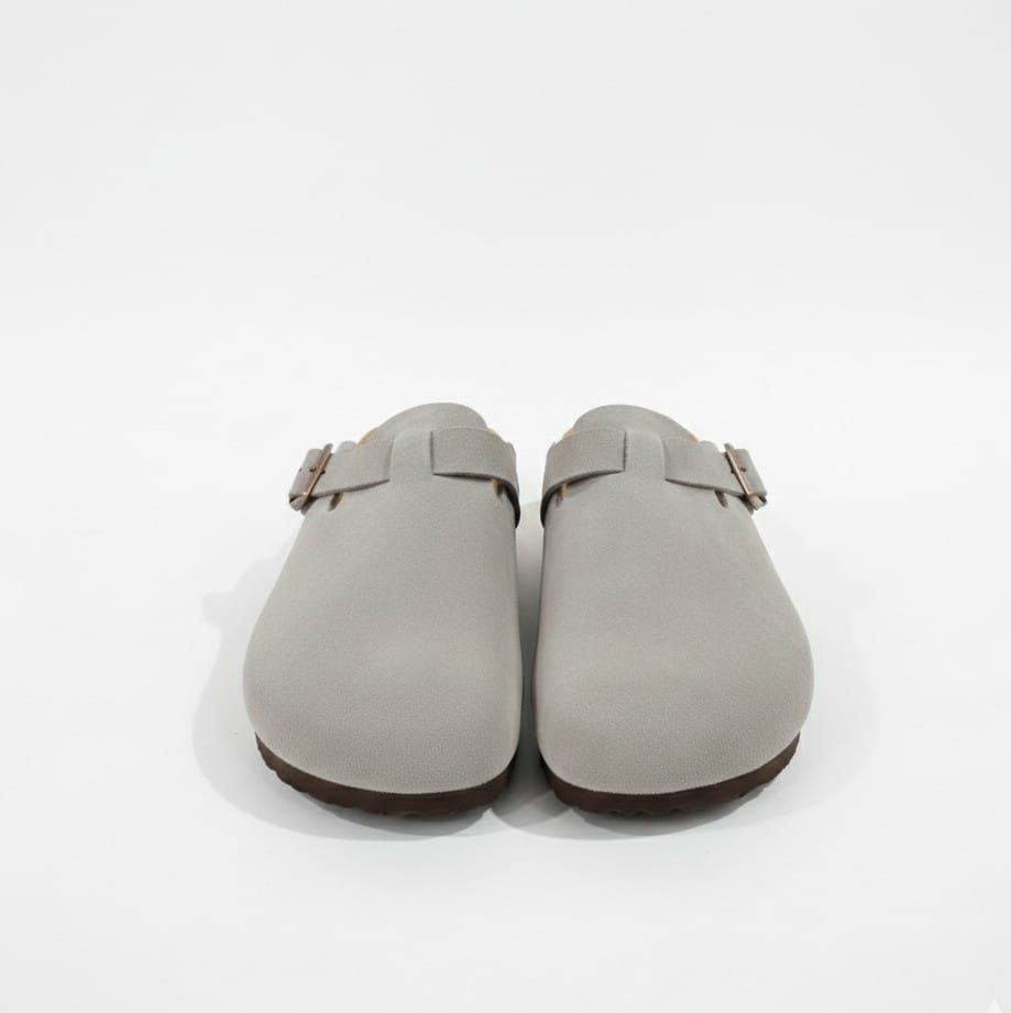 Birkenstock Boston Soft Footbed Clogs in Grey