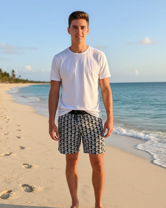 Lacoste Men's Graphic Print Swim Shorts