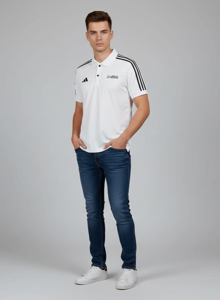 ADIDAS Glacial Mint Athletic Fit Short Sleeve Piqué Polo Shirt