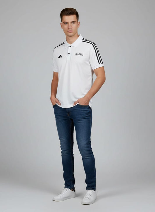 ADIDAS Glacial Mint Athletic Fit Short Sleeve Piqué Polo Shirt