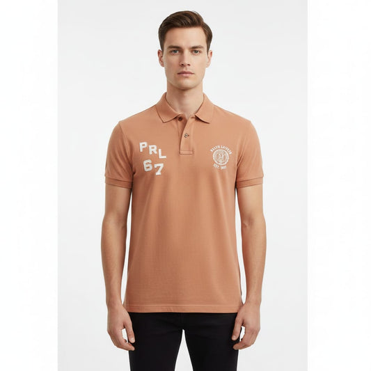 POLO RALPH LAUREN Sunlit Terracotta Tailored Fit Short Sleeve Piqué Polo Shirt