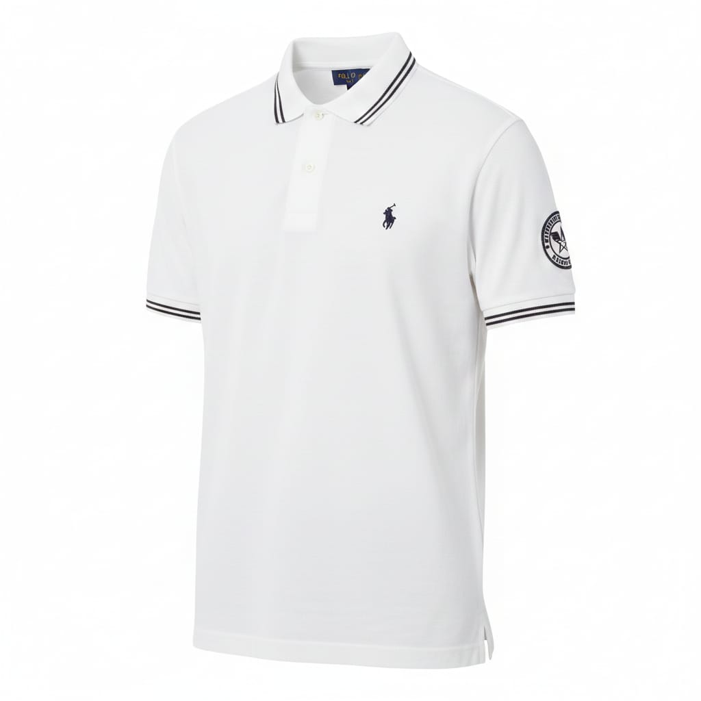 POLO RALPH LAUREN Serene Quartz Classic Fit Contrast Trim Polo Shirt
