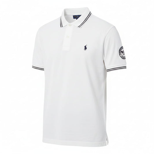 POLO RALPH LAUREN Serene Quartz Classic Fit Contrast Trim Polo Shirt