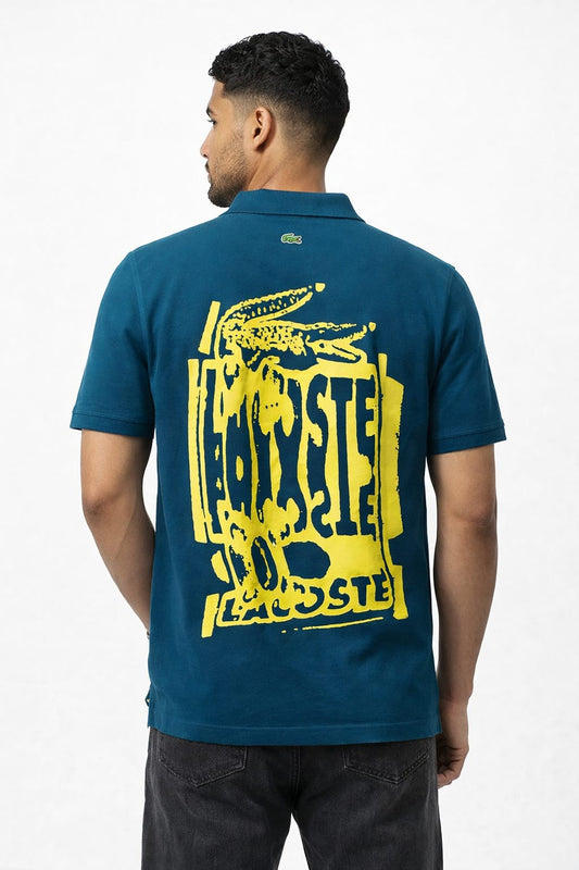 LACOSTE Oceanic Teal Luxe Slim Fit Piqué Polo Shirt